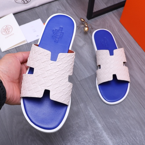 Replica Hermes Slippers For Men #1207893 $48.00 USD for Wholesale