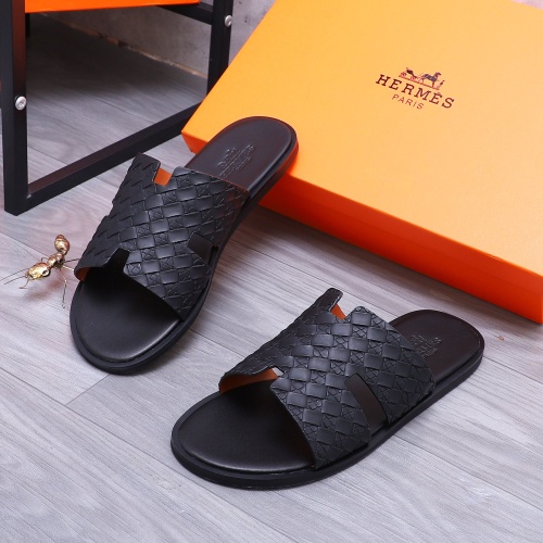 Replica Hermes Slippers For Men #1207894 $48.00 USD for Wholesale