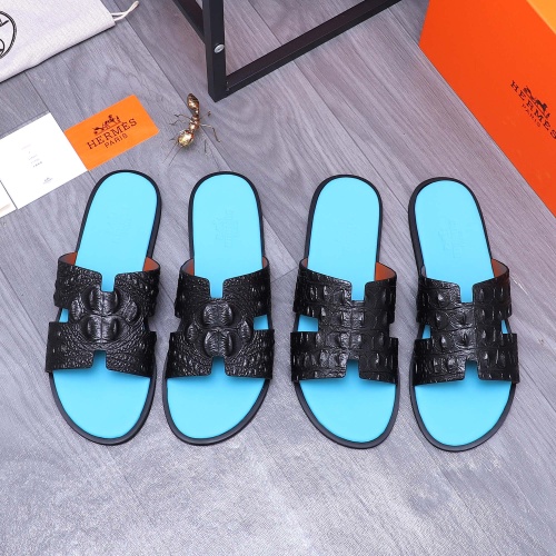 Replica Hermes Slippers For Men #1207895 $48.00 USD for Wholesale