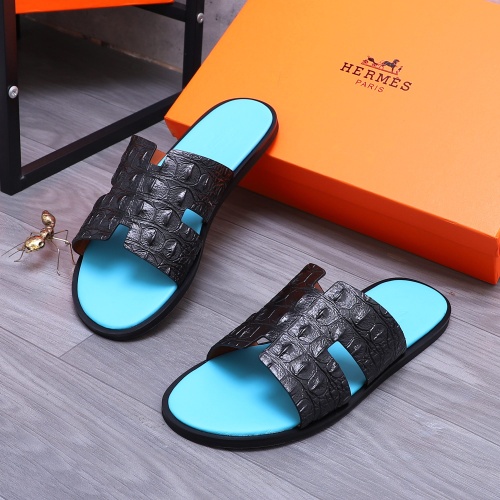 Replica Hermes Slippers For Men #1207895 $48.00 USD for Wholesale