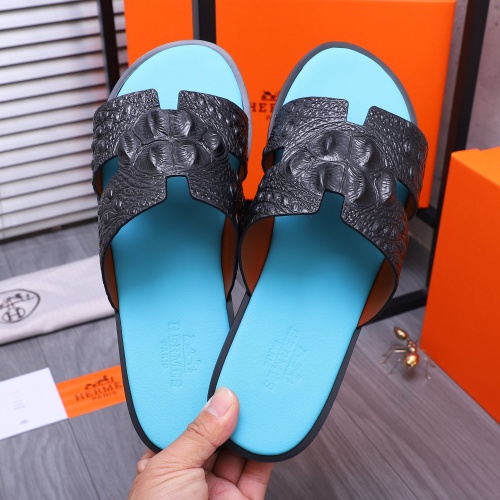 Replica Hermes Slippers For Men #1207896 $48.00 USD for Wholesale