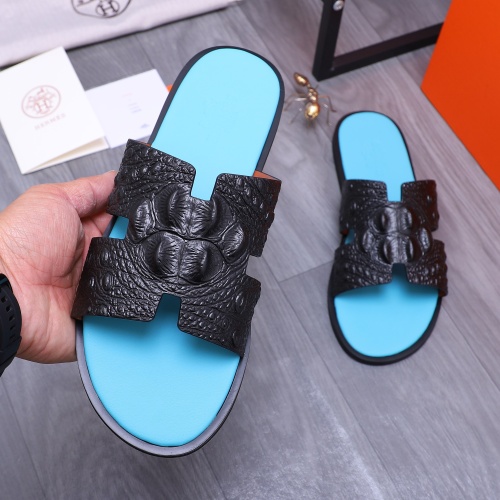 Replica Hermes Slippers For Men #1207896 $48.00 USD for Wholesale