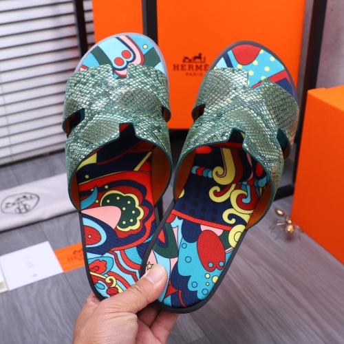 Replica Hermes Slippers For Men #1207898 $48.00 USD for Wholesale