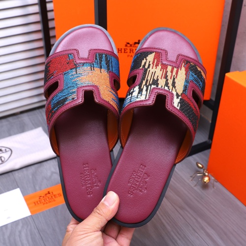 Replica Hermes Slippers For Men #1207900 $48.00 USD for Wholesale