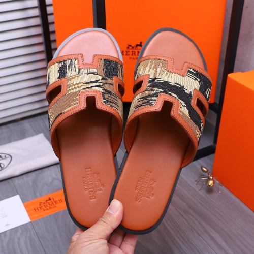 Replica Hermes Slippers For Men #1207901 $48.00 USD for Wholesale