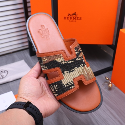 Replica Hermes Slippers For Men #1207901 $48.00 USD for Wholesale