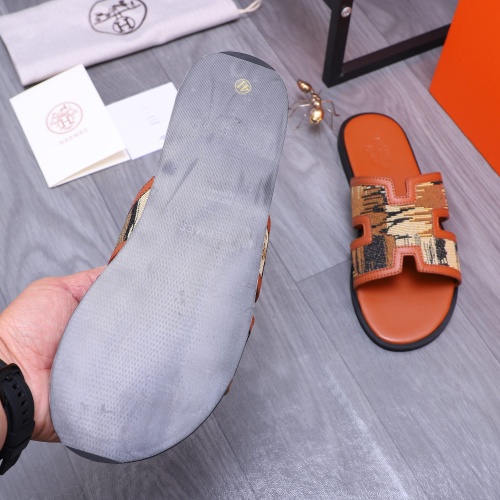 Replica Hermes Slippers For Men #1207901 $48.00 USD for Wholesale