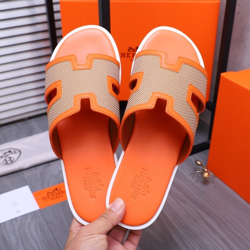 Replica Hermes Slippers For Men #1207903 $48.00 USD for Wholesale