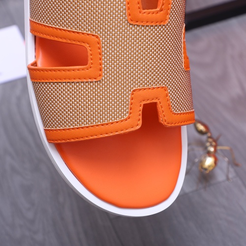 Replica Hermes Slippers For Men #1207903 $48.00 USD for Wholesale