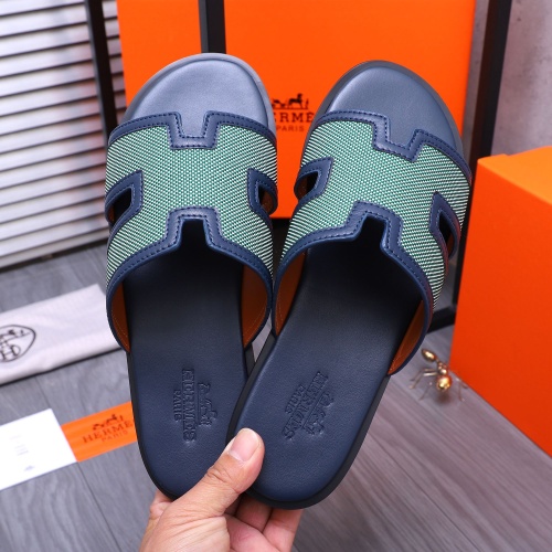 Replica Hermes Slippers For Men #1207904 $48.00 USD for Wholesale