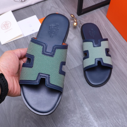 Replica Hermes Slippers For Men #1207904 $48.00 USD for Wholesale