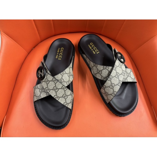 Replica Gucci Slippers For Men #1208160 $56.00 USD for Wholesale