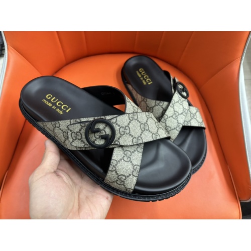 Replica Gucci Slippers For Men #1208160 $56.00 USD for Wholesale