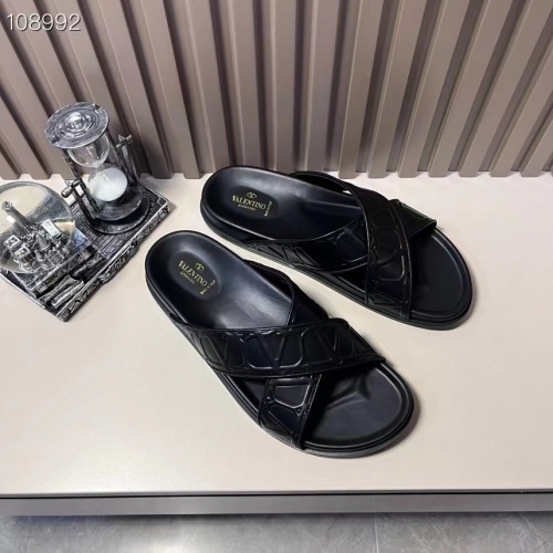 Replica Valentino Slippers For Men #1208223 $56.00 USD for Wholesale