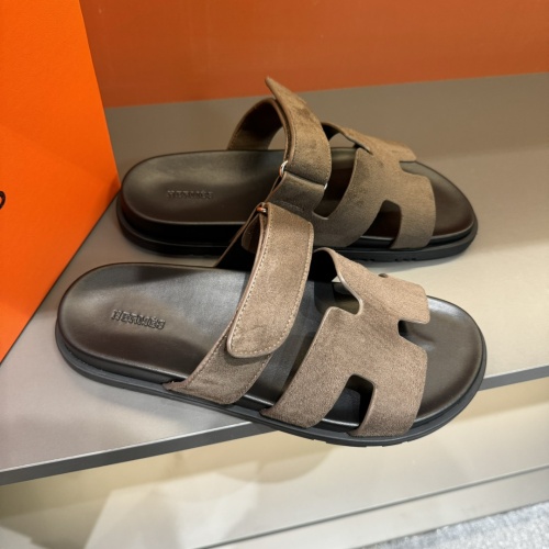 Replica Hermes Slippers For Men #1208452 $52.00 USD for Wholesale