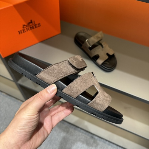 Replica Hermes Slippers For Men #1208452 $52.00 USD for Wholesale