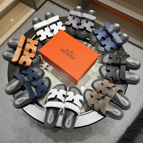 Replica Hermes Slippers For Men #1208453 $52.00 USD for Wholesale