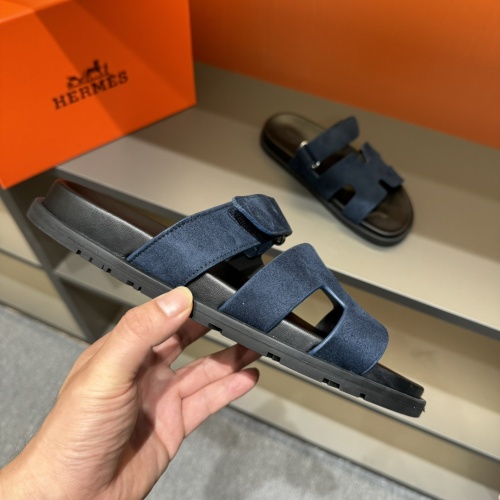 Replica Hermes Slippers For Men #1208453 $52.00 USD for Wholesale