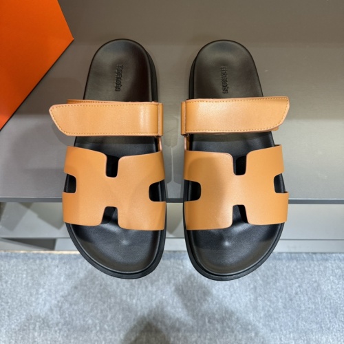 Replica Hermes Slippers For Men #1208455 $52.00 USD for Wholesale