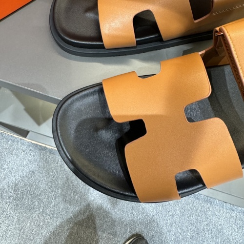 Replica Hermes Slippers For Men #1208455 $52.00 USD for Wholesale