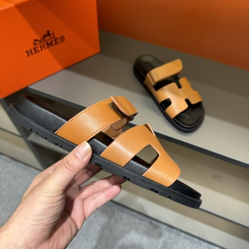 Replica Hermes Slippers For Men #1208455 $52.00 USD for Wholesale