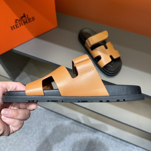 Replica Hermes Slippers For Men #1208455 $52.00 USD for Wholesale