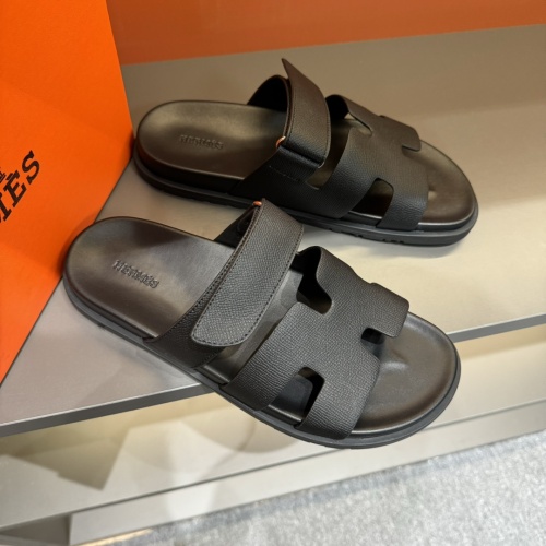 Replica Hermes Slippers For Men #1208458 $52.00 USD for Wholesale