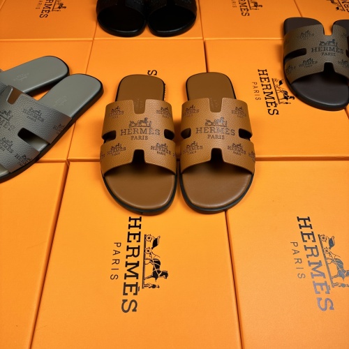 Replica Hermes Slippers For Men #1208493 $48.00 USD for Wholesale