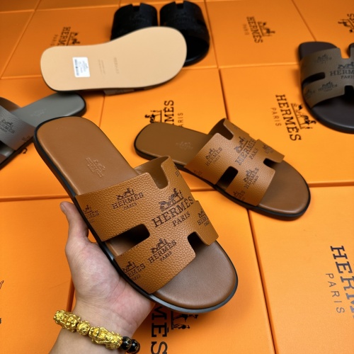 Replica Hermes Slippers For Men #1208493 $48.00 USD for Wholesale