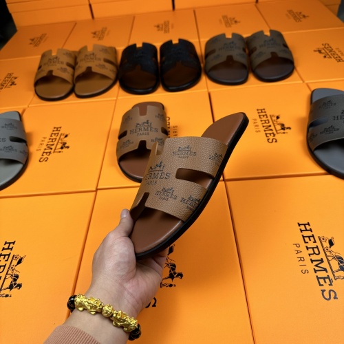 Replica Hermes Slippers For Men #1208494 $48.00 USD for Wholesale