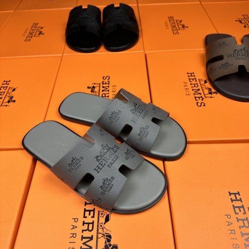 Replica Hermes Slippers For Men #1208495 $48.00 USD for Wholesale