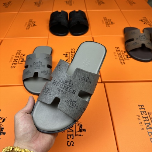 Replica Hermes Slippers For Men #1208495 $48.00 USD for Wholesale