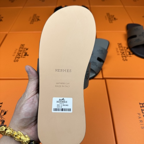 Replica Hermes Slippers For Men #1208495 $48.00 USD for Wholesale