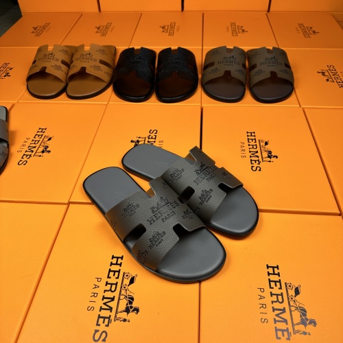 Replica Hermes Slippers For Men #1208496 $48.00 USD for Wholesale