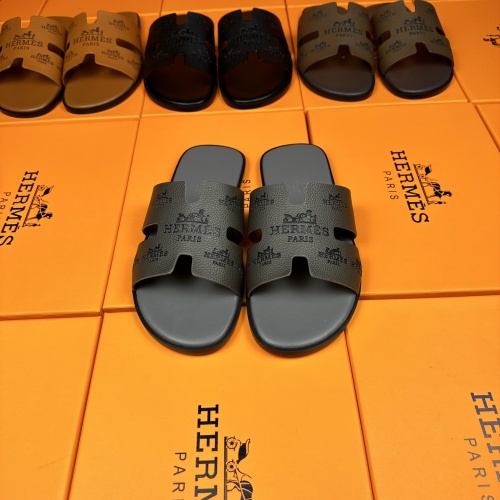 Replica Hermes Slippers For Men #1208496 $48.00 USD for Wholesale