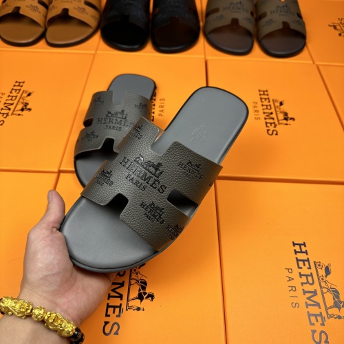 Replica Hermes Slippers For Men #1208496 $48.00 USD for Wholesale