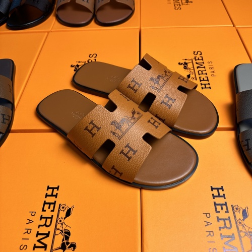 Replica Hermes Slippers For Men #1208498 $48.00 USD for Wholesale