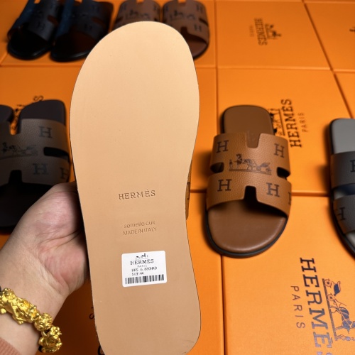 Replica Hermes Slippers For Men #1208498 $48.00 USD for Wholesale