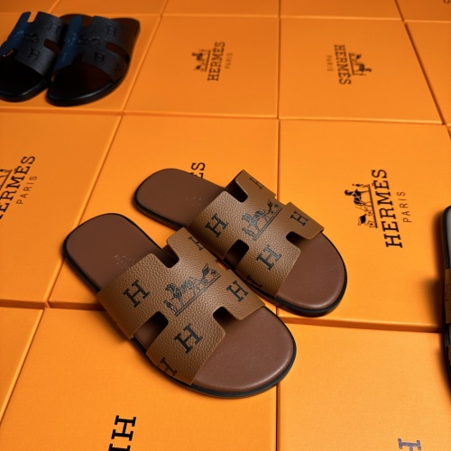 Replica Hermes Slippers For Men #1208499 $48.00 USD for Wholesale