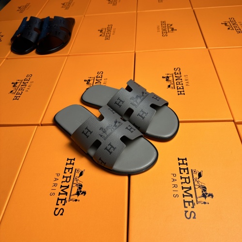 Replica Hermes Slippers For Men #1208500 $48.00 USD for Wholesale