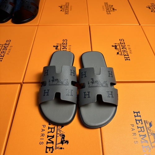 Replica Hermes Slippers For Men #1208500 $48.00 USD for Wholesale