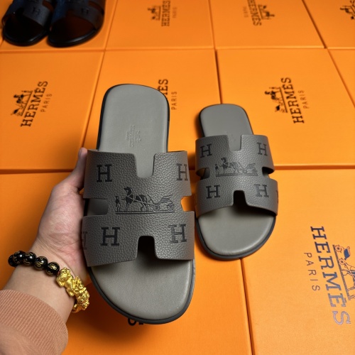 Replica Hermes Slippers For Men #1208500 $48.00 USD for Wholesale