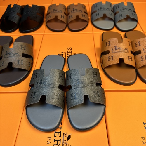 Replica Hermes Slippers For Men #1208501 $48.00 USD for Wholesale