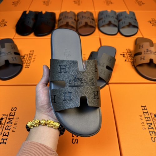 Replica Hermes Slippers For Men #1208501 $48.00 USD for Wholesale