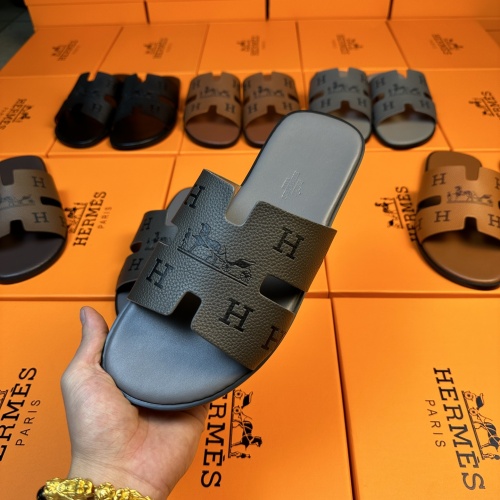 Replica Hermes Slippers For Men #1208501 $48.00 USD for Wholesale