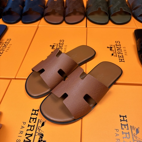 Replica Hermes Slippers For Men #1208504 $48.00 USD for Wholesale