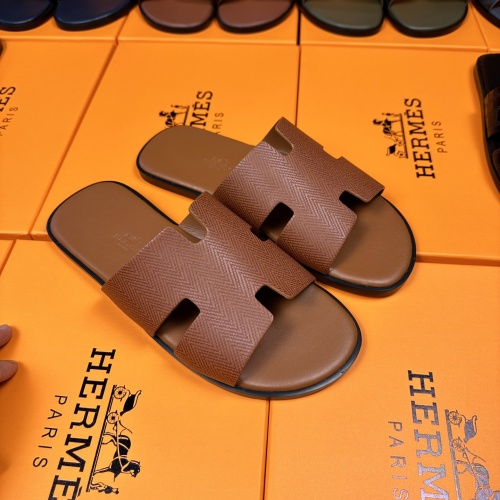 Replica Hermes Slippers For Men #1208504 $48.00 USD for Wholesale