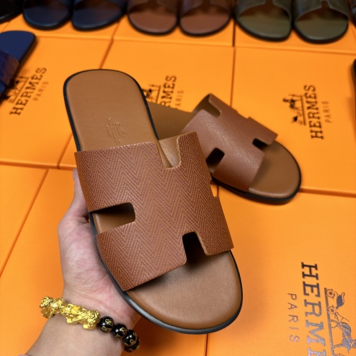 Replica Hermes Slippers For Men #1208504 $48.00 USD for Wholesale