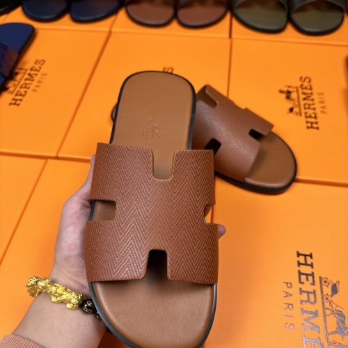 Replica Hermes Slippers For Men #1208504 $48.00 USD for Wholesale