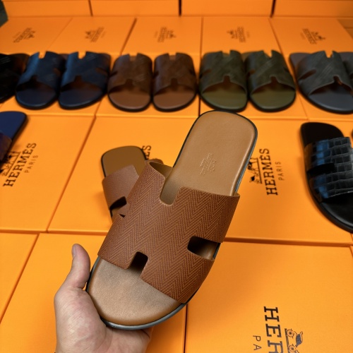 Replica Hermes Slippers For Men #1208504 $48.00 USD for Wholesale